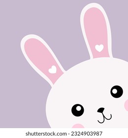 vector illustration of a cute bunny face