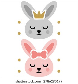 Vector illustration cute bunny