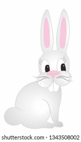 Vector illustration with cute bunny-rabbit