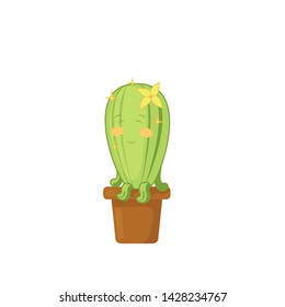 Vector illustration with cute cactus