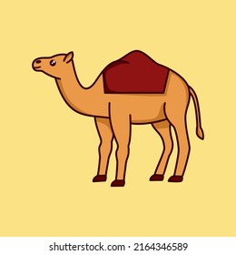 Vector illustration of cute camel animal
