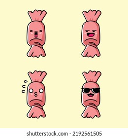 ilustración vectorial del emoji dulce