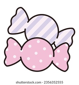 Vector illustration of cute candy icon