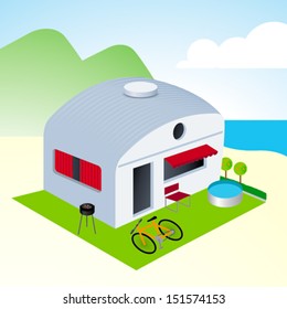 Vector Illustration cute CARAVAN
