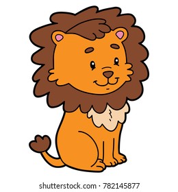 Vector illustration of cute cartoon baby animal character for children and scrap book