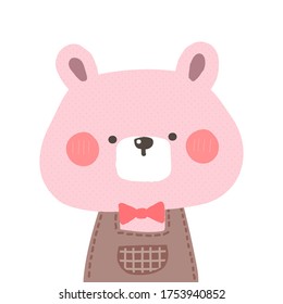 Ilustración vectorial del oso de dibujos animados