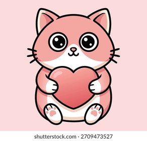 Ilustración vectorial de lindos personajes de gatos de dibujos animados sobre fondo aislado. Ilustración vectorial dibujada a mano. 