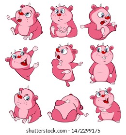 Vector Illustration of a Cute Cartoon Character Guinea Pig  for you Design and Computer Game. 