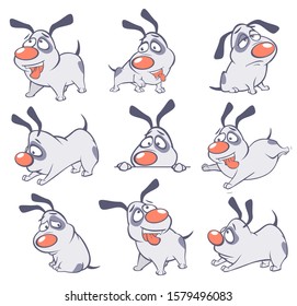 Vector Illustration of a Cute Cartoon Character Hunting Dog for you Design and Computer Game.