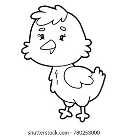 Vector illustration of cute cartoon  character for children, coloring page