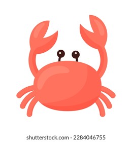 vector illustration of cute cartoon crab