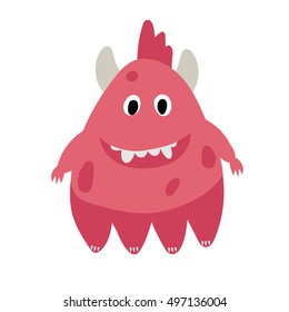 Vector illustration of a cute cartoon dinosaur