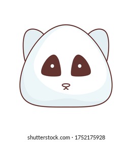 Vektorgrafik eines süßen Cartoon Panda-Kopfes. Einzeln auf weißem Hintergrund. Cute-Tier-Set
