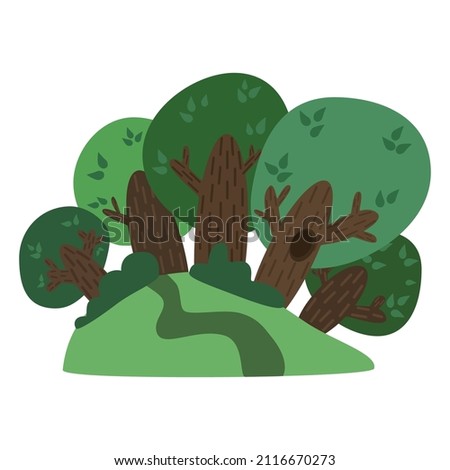 Similar – Image, Stock Photo Path in an oak grove path