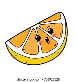 Vector illustration of cute cartoon lemon for children and scrap book