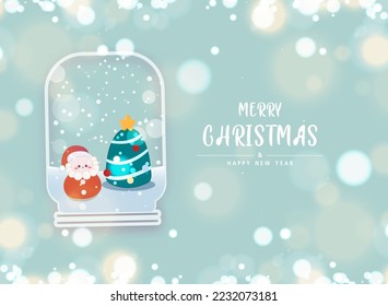 Dibujo vectorial lindo dibujo, Feliz Navidad, Navidad y celebración de Año Nuevo.