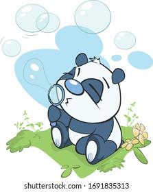 Vektorillustration Illustration eines Cute Cartoon Panda