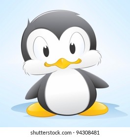 Vector illustration cute cartoon penguin  Grouped   layered for easy editing