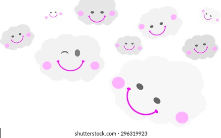 vector illustration. Cute cartoon sky