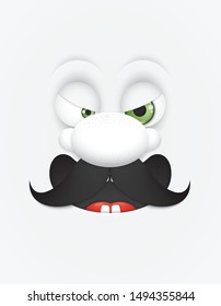 Vector and illustration , Cute cartoon style of facial expression.
