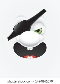 Vector and illustration , Cute cartoon style of facial expression.