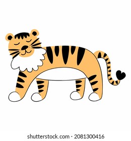 Vektorgrafik des süßen Cartoon-Tigers 