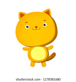 Vector illustration of a cute cat.