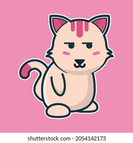 vector illustration of cute cat