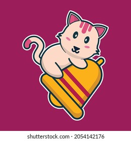 vector illustration of cute cat