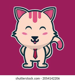 Vektorgrafik süßer Katze