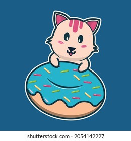 vector illustration of cute cat