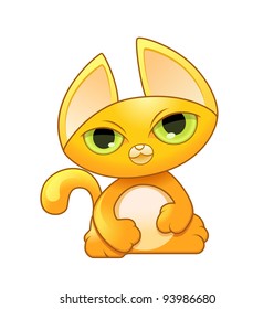 Vector illustration of cute cat