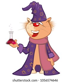 Vector Illustration of a Cute Cat. Cartoon Character 