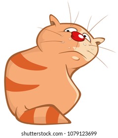 Vector Illustration of a Cute Cat. Cartoon Character