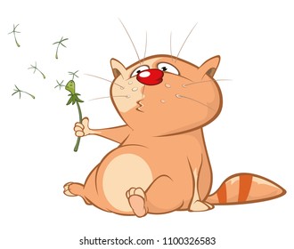 Vector Illustration of a Cute Cat. Cartoon Character