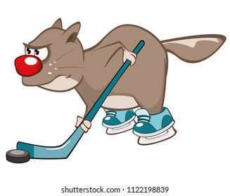 Vector Illustration of a Cute Cat. Cartoon Character