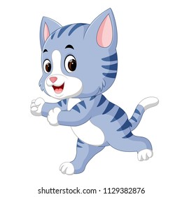 vector illustration of cute cat cartoon