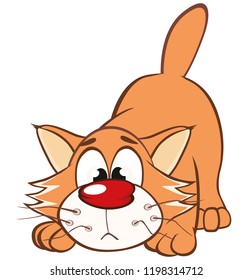 Vector Illustration of a Cute Cat. Cartoon Character