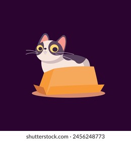 Vector illustration of cute cat cartoon