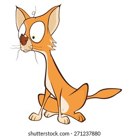 vector illustration of a cute cat cartoon