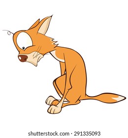 vector illustration of a cute cat cartoon