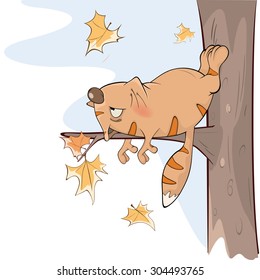 vector illustration of a cute cat cartoon