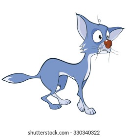 Vector Illustration of Cute Cat. Cartoon Character
