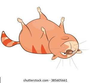 Vector Illustration of a Cute Cat. Cartoon Character