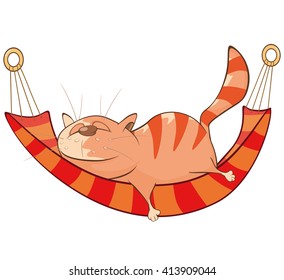 Vector Illustration of a Cute Cat. Cartoon Character