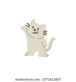 Vector illustration of cute cat character