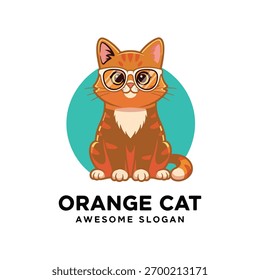 Ilustración vectorial de un lindo gato con letras 