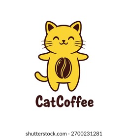 Ilustración vectorial de un lindo gato con letras 