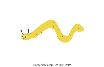 Vector illustration of cute caterpillar cartoon