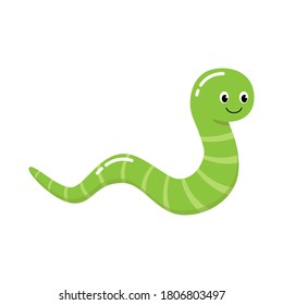 Vector Illustration of a Cute Caterpillar Mascot. Cartoon style
